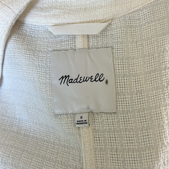 Madewell Linen-Blend Cropped Robe Jacket Small - Picture 7 of 9